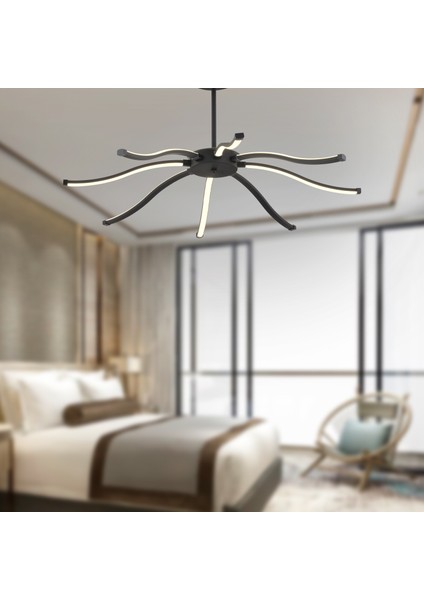 Rosia Siyah Sarkıt Ledli Modern Mutfak LED Salon Sarkıt Avize