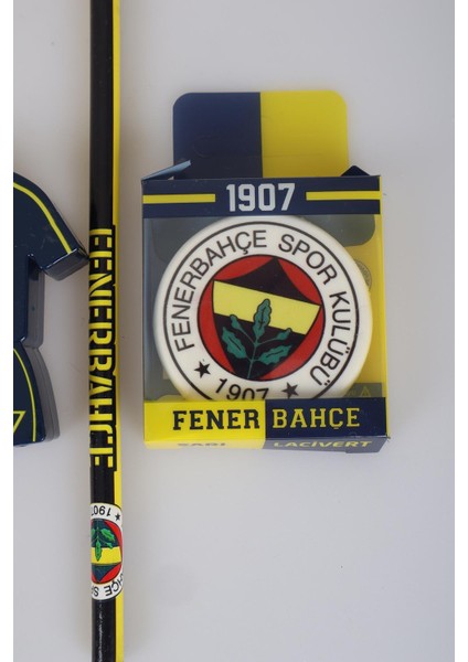 LİSANSLI FENERBAHÇE KURŞUN KALEM, SİLGİ VE FORMA TASARIM KALEMTRAŞ SETİ