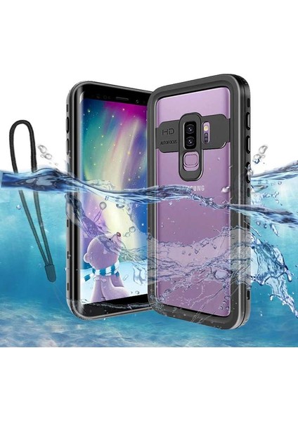 Samsung Galaxy S9 Plus Kılıf 360 Koruma Su Geçirmez Toz Geçirmez Tam Koruma Magsafe Wireless Kapak (Su)