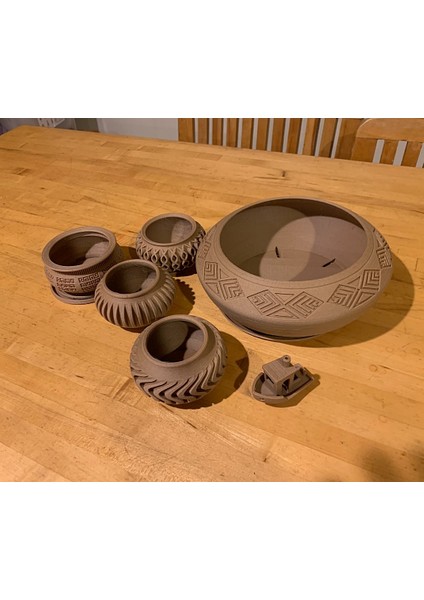 Dekoratif Model Sukulent Saksı (10 cm Çap)