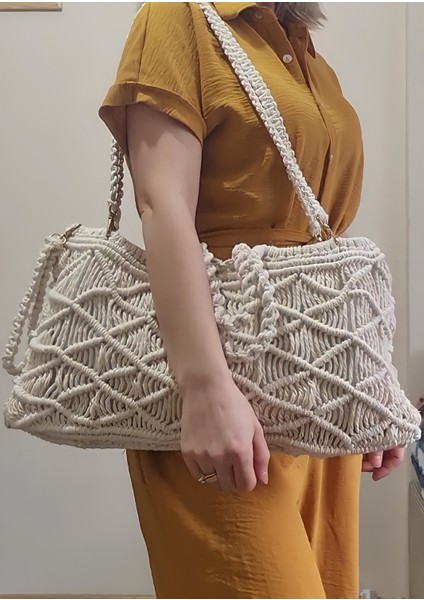 Büyük Boy Makrome Çanta, Macrame Bag fiyatları