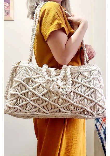 Büyük Boy Makrome Çanta, Macrame Bag modelleri