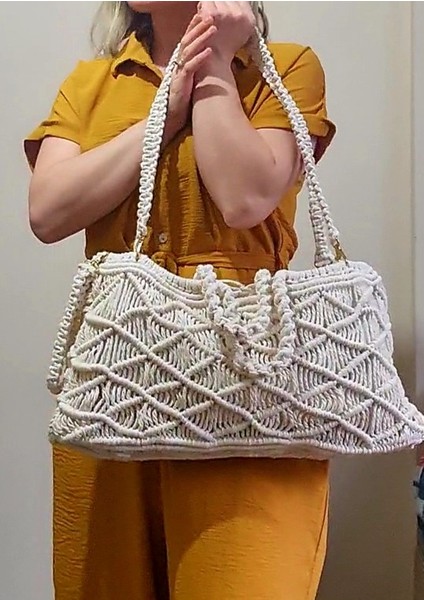 Büyük Boy Makrome Çanta, Macrame Bag fırsatları