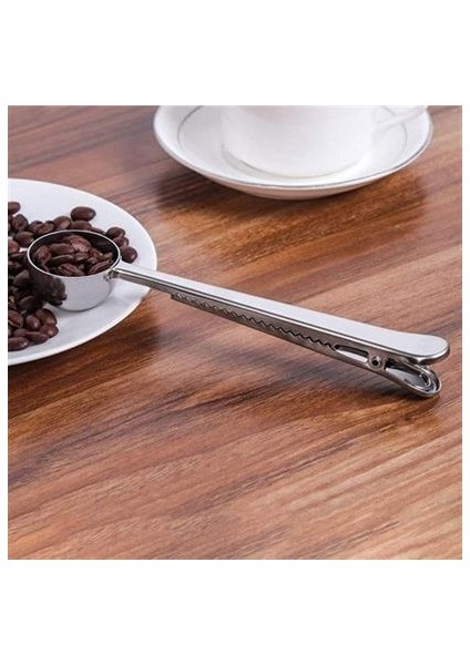 Mandallı Kahve Ölçü Kaşığı Silver Çok Fonksiyonlu Paslanmaz Çelik Kaşık modelleri