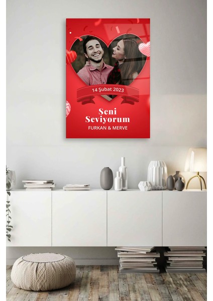 Sevgililer Günü Kişiye Özel Cam Tablo modelleri