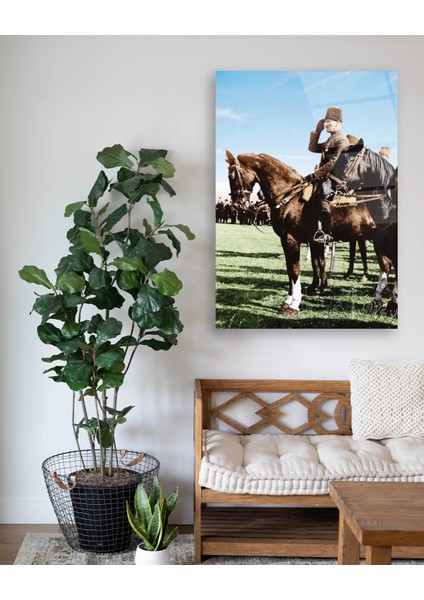 Atatürk At Üzerinde Cam Tablo modelleri