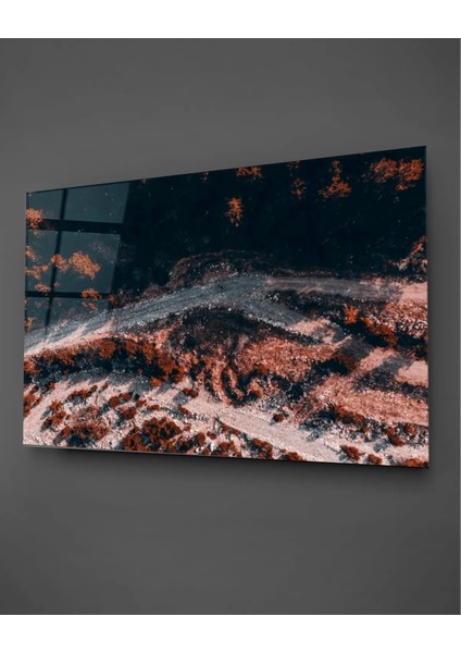 Orman Üstten Görünüm Cam Tablo