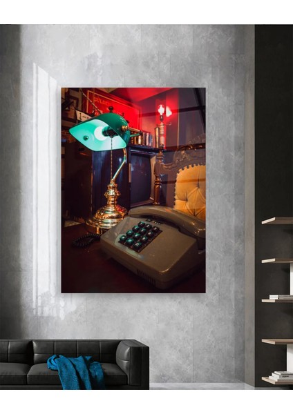 Masa Lambası ve Antika Telefon Cam Tablo fiyatları