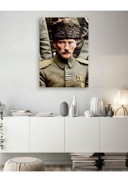 Üniformalı Atatürk Portesi Cam Tablo fiyatları
