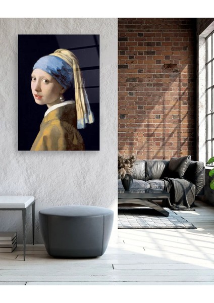 Inci Küpeli Kız Cam Tablo fiyatları