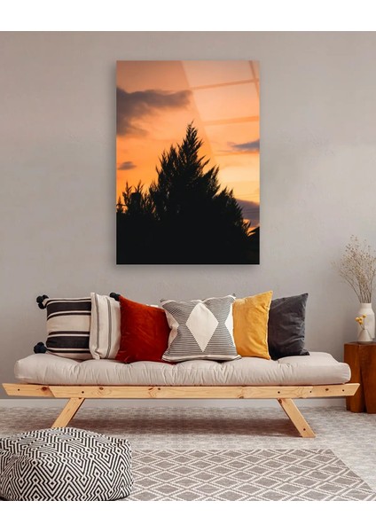 Gün Batımı ve Ağaç Cam Tablo fiyatları