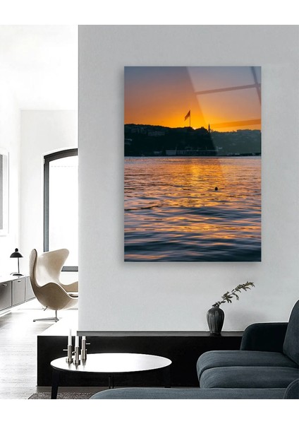 Istanbul Gün Batımı Dikey Cam Tablo fırsatları
