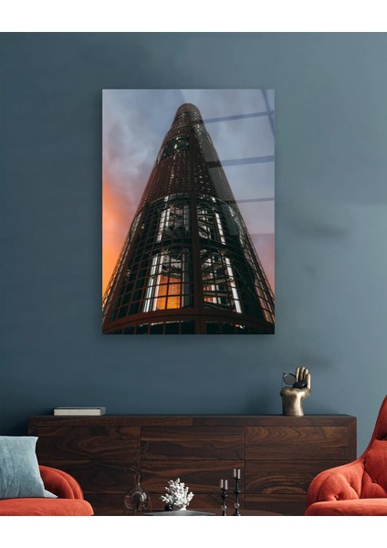 Gün Batımı Kule Cam Tablo modelleri