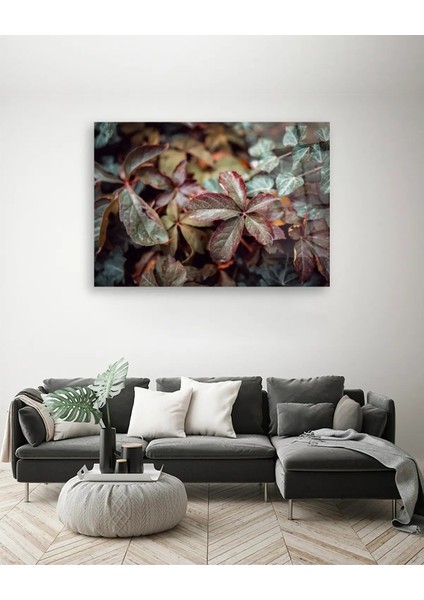 Yapraklar Yatay Cam Tablo modelleri