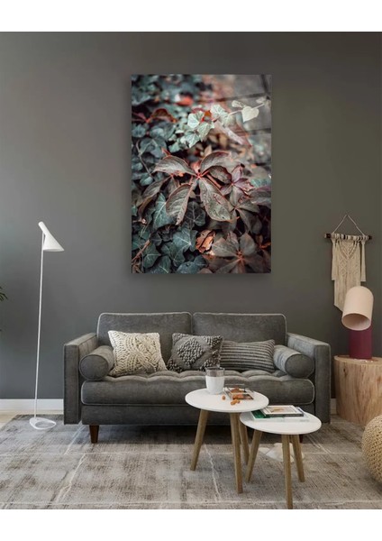 Yapraklar Dikey Cam Tablo indirimleri