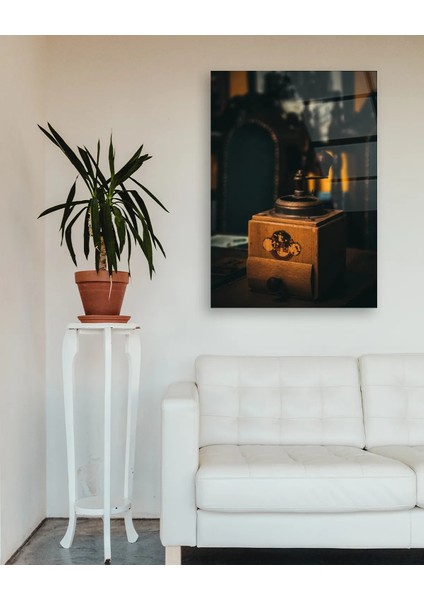 Antika Kahve Değirmeni Dikey Cam Tablo indirimleri