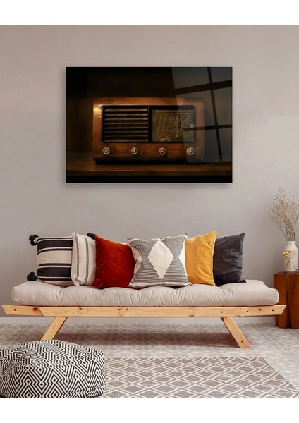 Vintage Radyo Yatay Cam Tablo fiyatları