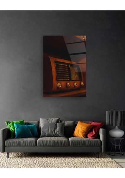 Vintage Radyo Dikey Cam Tablo fırsatları