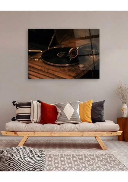 Retro Plak Yatay Cam Tablo fiyatları