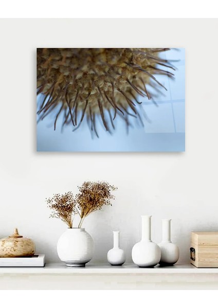 Makro Sarı Bitki Yatay Cam Tablo fiyatları