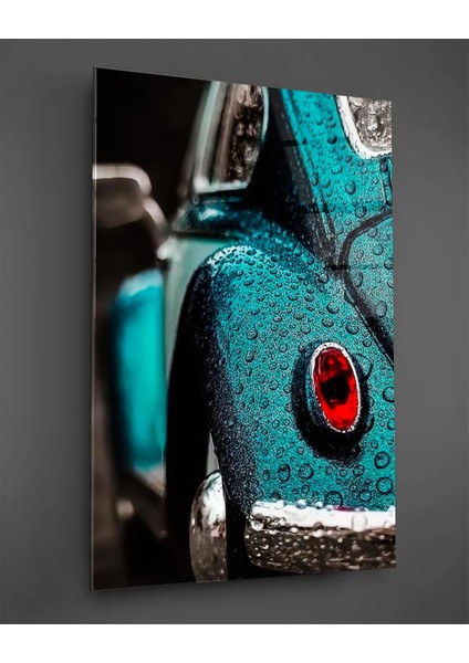 Mavi Vosvos Araba Cam Tablo