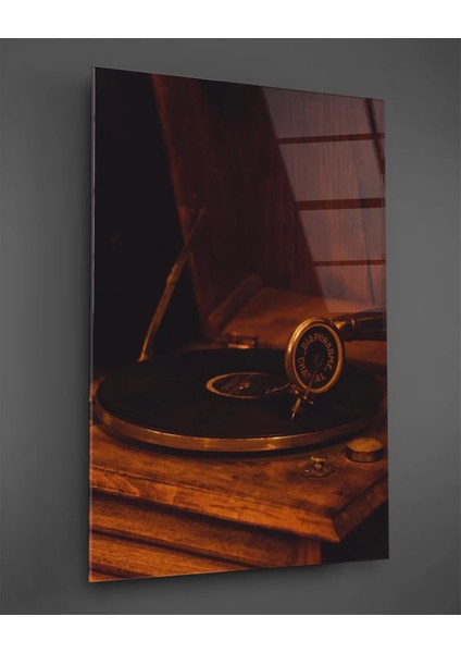 Retro Plak Dikey Cam Tablo