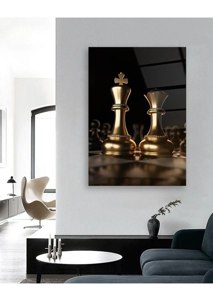 Altın Renkli Şah ve Veriz Cam Tablo indirimleri