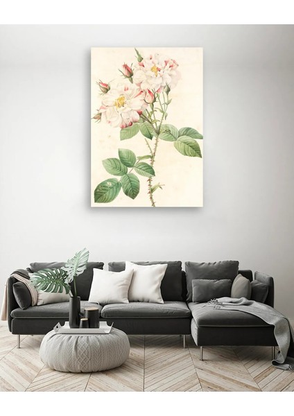 Beyaz Güller Cam Tablo modelleri