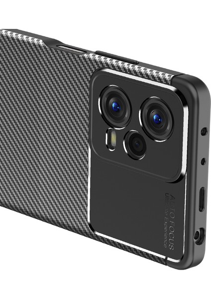 Xiaomi Poco X5 5g Kılıf Negro Karbon Desen Silikon + Ekran Koruyucu