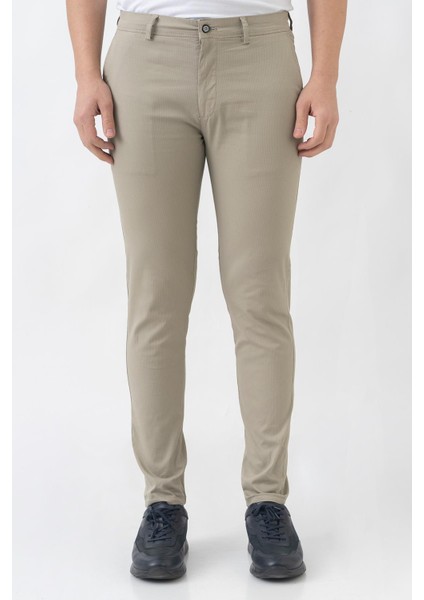 Marsilya P2303 Pamuklu Slim Fit Casual Pantolon Vizon