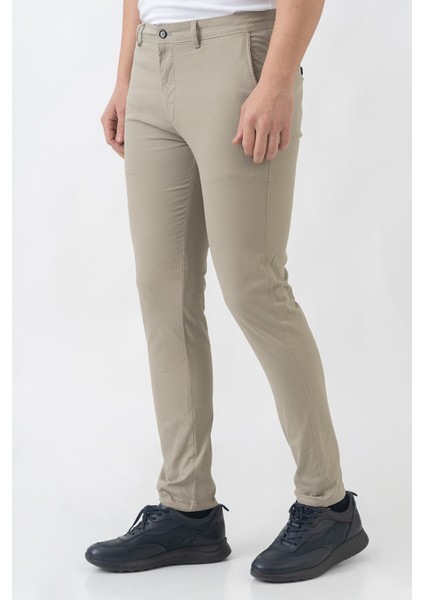 Marsilya P2303 Pamuklu Slim Fit Casual Pantolon Vizon