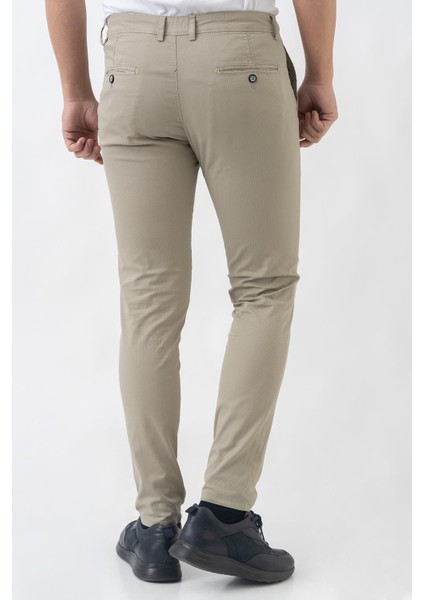 Marsilya P2303 Pamuklu Slim Fit Casual Pantolon Vizon