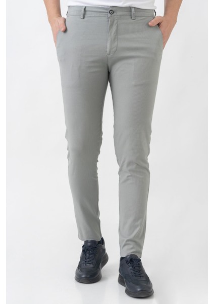 Marsilya P2303 Pamuklu Slim Fit Casual Pantolon Gri