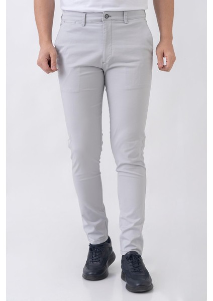 Lyon P2305 Slim Fit Pamuklu Likralı Gabardin Pantolon Taş