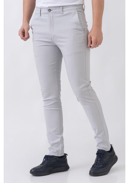 Lyon P2305 Slim Fit Pamuklu Likralı Gabardin Pantolon Taş