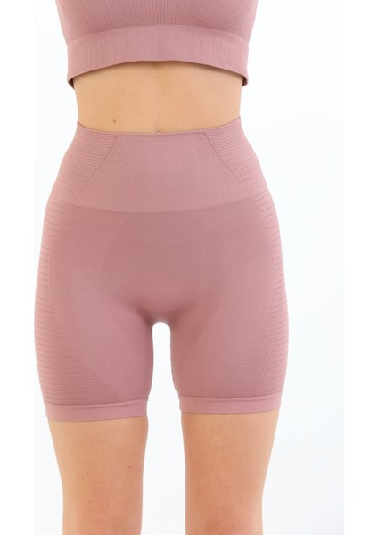 Yüksek Bel Toparlayıcı Biker Egzersiz Yoga Günlük Örme Dizüstü Şort Tayt Semo modelleri