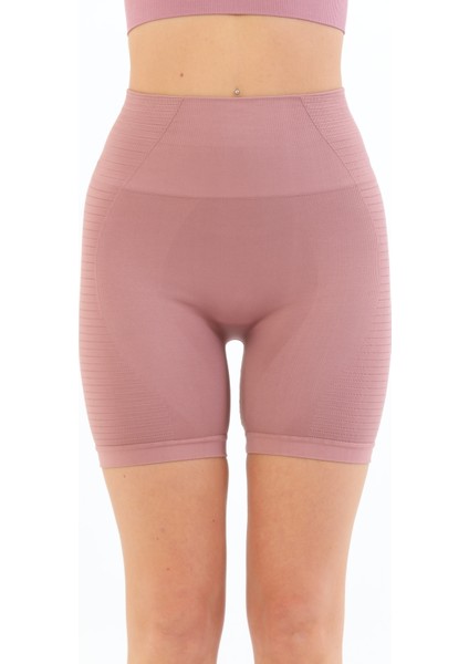 Yüksek Bel Toparlayıcı Biker Egzersiz Yoga Günlük Örme Dizüstü Şort Tayt Semo fırsatları