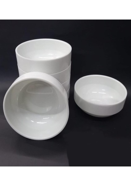 12 Ad Beyaz Melamin Çorba Kasesi 12x5cm Derin Tas Hesaplı Yoğurt Hoşaf Sütlaç Aşure Kabı