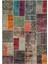 Patchwork Bej Patchwork Yün ve Pamuk El Dokuma Oda Salon Halısı 1