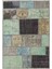 Patchwork Yeşil Patchwork Yün ve Pamuk El Dokuma Oda Salon Halısı 1