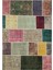 Patchwork Bej Patchwork Yün ve Pamuk El Dokuma Oda Salon Halısı 1