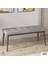 Concept Elf Serisi 80X132 Açılabilir Barok Ahşap Desen Mutfak Masa Takımı 4 Sandalye 1 Bench Gold Halkalı 2