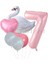 Kuğu Balon Set Balon Folyo Set Konsept Kuğu Doğum Günü Set Yaş Balon 1