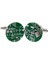 Yenilik Erkekler Yeşil Pcb Manşet Bağlantıları Yuvarlak Devre Kartı Şekil Kol Düğmeleri 16MM (Yurt Dışından) 2