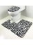 3 Adet / Takım Flanel Zebra Desensiz Kaymaz Banyo Mat Setleri Banyo Halı Kontur Paspaslar Tuvalet Kapağı Kapak Ev Banyo Dekor | Mat Mat | Mat Rugdecorative Banyo Halı (45 * 75 Cm) (Yurt Dışından) 3