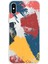 Apple iPhone x Uyumlu Kapak Brushstroke Tasarımlı Şeffaf Silikon Kılıf 1