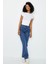 Kadın Kargo Cepli Geniş Paça Jeans 2