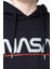 Black One Erkek Çocuk Unisex  Nasa Baskı Detaylı Oversize Kapüşonlu Çocuk Eşofman Takımı 5