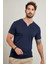 % 100 Pamuklu V Yaka Slim Fit T Shirt Erkek T SHİRT 5902122 1