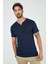 % 100 Pamuklu V Yaka Slim Fit T Shirt Erkek T SHİRT 5902122 2